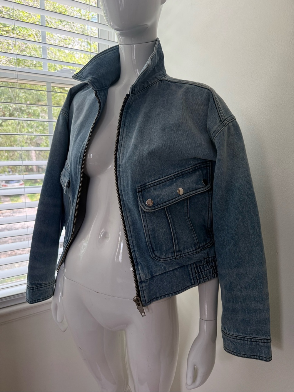 The Kooples Light Blue Denim Jacket - Picture 5 of 10
